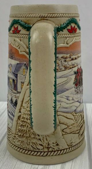 1996 Budweiser Beer American Homestead Drinking Holiday Collectible Mug Stein 4