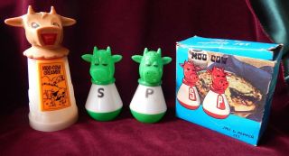 Vintage Moo - Cow Creamer,  Salt & Pepper Set  -