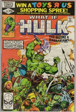 What If 23 Incredible Hulk Had Become Barbarian Pounding Action 1977 Comic Book