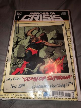 Heroes In Crisis 1 - 9 Dc Comics Complete Cover B Set Nm Tom King Clay Mann