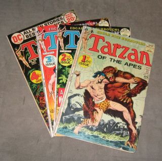 Tarzan Of The Apes 207 - 210 1972 The First Dc Stories By Joe Kubert,  Ships4free