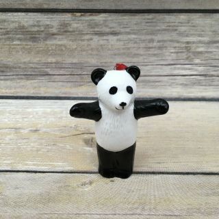 Vintage Japan Bone China Ceramic Panda Bear Standing Christmas Ornament