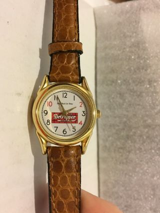 Vintage Dr.  Pepper Watch.  Made In Japan,  " Step Back In Time " Probably Unuse