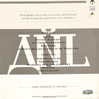 ANTI NOWHERE LEAGUE – THE PERFECT CRIME BRITISH PUNK WAVE LP VINYL M/ EX 2