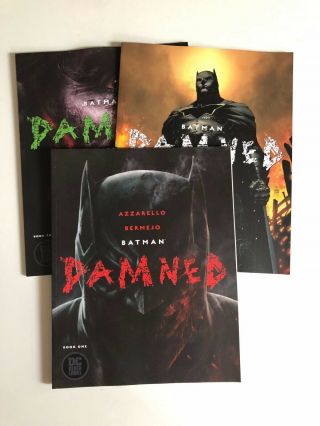 Batman Damned Three Issue Mini - Series Brian Azzarello/lee Bermejo Full Run