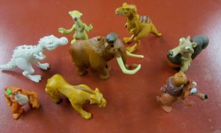 Ice Age Dawn Of The Dinosaurs Complete 8 Piece Figural Set