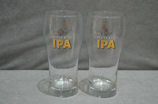 (2) Greene King Ipa 1799 Bury St Edmunds Pint Beer Glasses Crown Marked