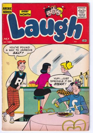 Laugh Comics 124 (1961 Archie) Dan Decarlo Art; Rare; Fine 6.  0