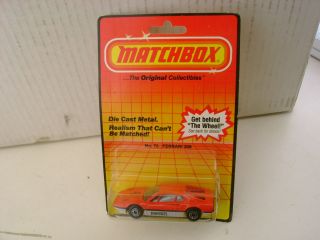 1983 Matchbox Superfast 70 Red Silver/gray 308 Ferrari On Card