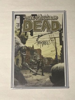 The Walking Dead 1 Cynthiana Ky Variant Signed By Robert Kirkman And Tony Moore