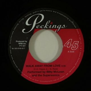 Bitty Mclean & The Supersonics " Walk Away From Love " Reggae 45 Peckings Uk Mp3
