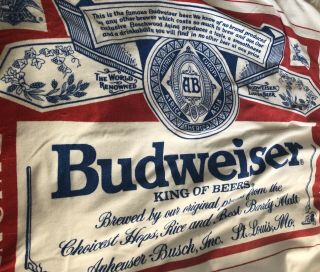 Massive Budweiser Vintage Beach Towel