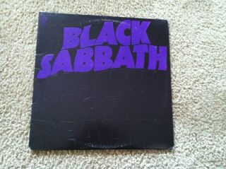 Black Sabbath Master Of Reality Lp W/b Green Label Poster Artisan Stamp Vg,