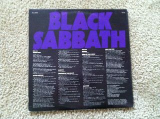 BLACK SABBATH Master of Reality LP W/B Green Label POSTER Artisan stamp VG, 2
