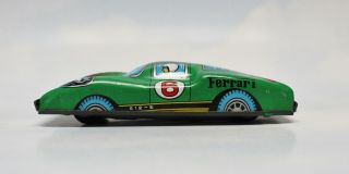 Vintage Green Ferrari Shell Oil 6 Tin Race Car