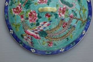 Old Chinese Porcelain Nyonya Peranakan Straits Dragon Phoenix Terrine 20thC 8