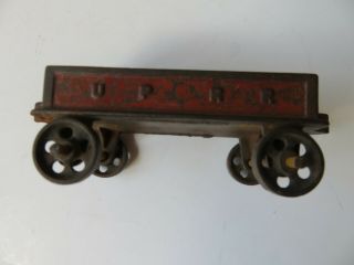 Union Pacific Rail Road Cast Iron Toy Cart Or Wagon Marked U.  P.  R.  R.
