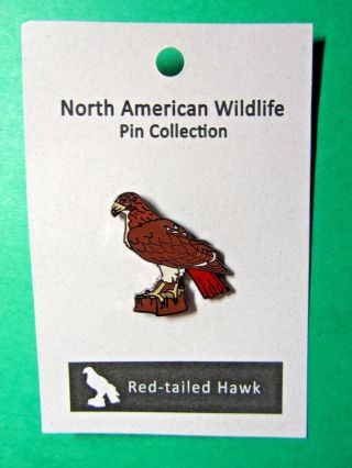 North American Wildlife Red - Tailed Hawk Lapel Hat Pin (51)