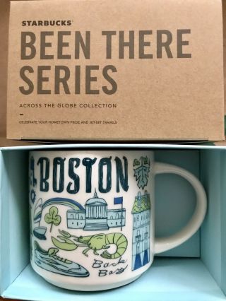 Starbucks Coffee Been There Series Mug Boston Cup 14 Oz Nwt & Box