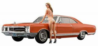 Hasegawa 1/24 1966 American Coupe Type B W / Blonde Girl Figures Plastic Model S