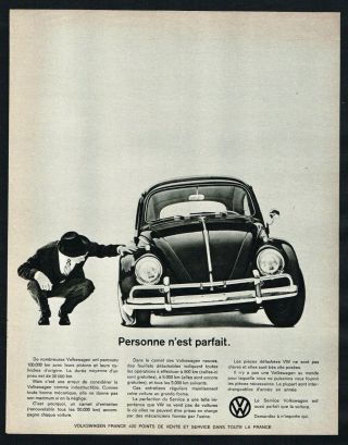 Volkswagen Vw Beetle Ad Automotive Advert 1960s Vintage Print Ad Retro