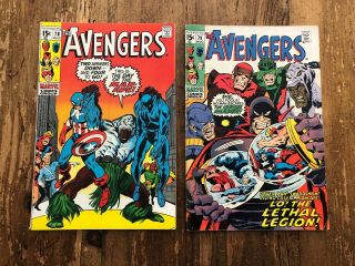 Avengers 78 Marvel Comics 1970 1st Appearance Of Lethal Legion & 79 Z