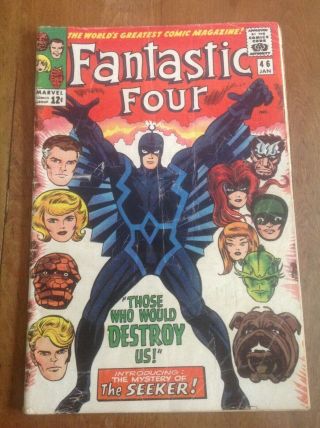 Marvel Comics Group Comic Book Fantastic Four 46 1st Black Bolt Kirby G 3.  0