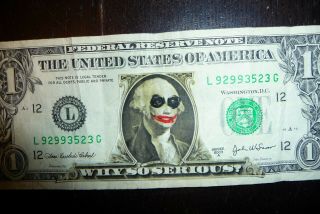Joker 2007 Sdcc Promo Dollar Bill - Diamond Giveaway - Rare