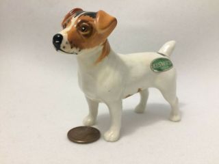 Beswick Jack Russell Terrier Ceramic Figure Paper Tag 3.  5 " X 2.  5 "