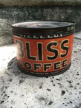 Vintage Bliss Coffee Tin Can
