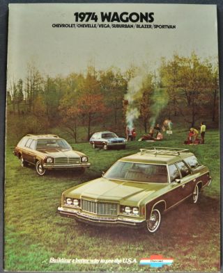 1974 Chevrolet Station Wagon Brochure Caprice Impala Chevelle Malibu Vega Blazer