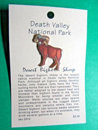 Death Valley National Park Desert Bighorn Sheep Lapel Hat Pin (72)