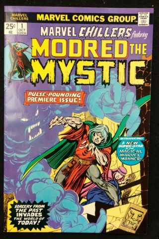 Marvel Chillers 1 1975 Modred The Mystic Sharp Vf,  Plus Atlas Short Reprint