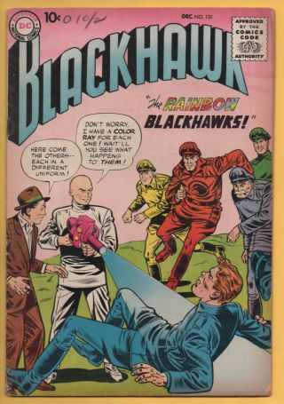 Blackhawk 131 Dc Comics 1959 Dick Dillin Art Rainbow Blackhawk Vg