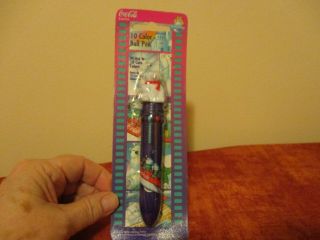 Coca Cola Bear Collectible 10 Color Ball Pen 1996 In Package