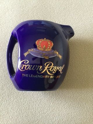 Vintage Crown Royal Rye Whisky Water Pitcher/pub Jug