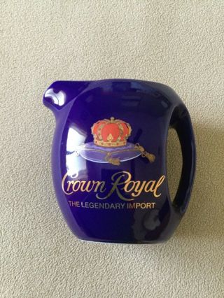 Vintage Crown Royal Rye Whisky Water Pitcher/Pub Jug 2