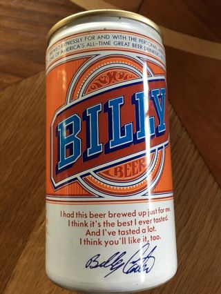 Two Vintage Billy Carter Utica Ny Beer Cans 12 Oz