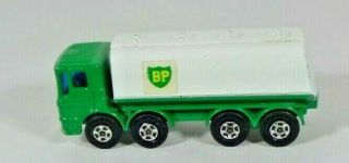 C1970s Matchbox 32 By Lesney Metal Toy Green/white Tanker Truck Bp 3 " England