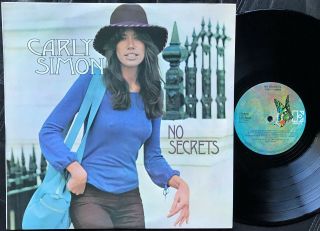 Carly Simon - No Secrets Very Rare 1972 Aussie Folk Rock Lp Release - Near