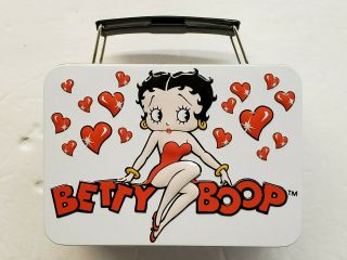 Betty Boop Collectible Tin Box - Lunch Box,  (white)