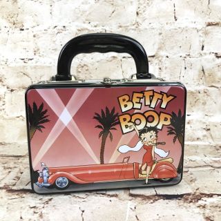 Betty Boop Tin Lunch Box Cityscape Marilyn Pose Red Car Vandor 1997 King Feature