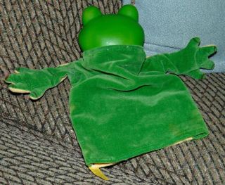 VINTAGE Hand Puppet STEIFF Frog FROGGY Tags BUTTON 3