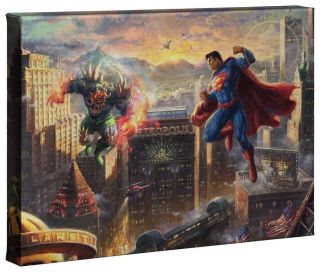 Thomas Kinkade Studios Superman Man Of Steel 10 X 14 Gallery Wrap Canvas Dc Art