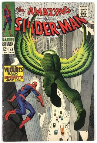 The Spider - Man 48,  6.  5/fn,  1st App Blackie Drago As Second Vulture Key