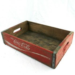 Vintage Coca Cola Coke Wood Case Rustic Crate Soda Pop Bottle Wooden 12x18
