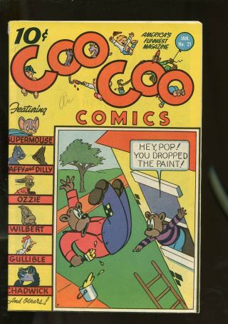 Coo Coo Comics 21 Very Good / Fine 5.  0 Supermouse 1946