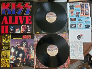 Kiss Alive Ii Lp Record Vinyl Casablanca Nblp 70762 1977 Tattoos Booklet & Order