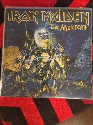 Iron Maiden 1985 Live After Death Double Lp Vinyl Record Capital Label W/booklet