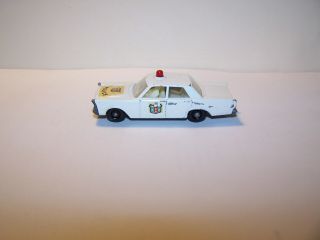 Lesney Matchbox Ford Galaxie Police Car 55 C Issued 1966